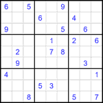 Судоку 9х9 #2711 трудный