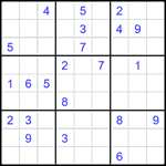 Судоку 9х9 #2712 трудный