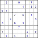 Судоку 9х9 #2715 трудный