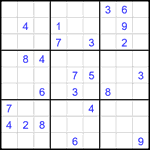 Судоку 9х9 #2716 трудный