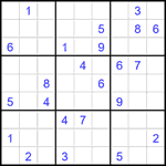 Судоку 9х9 #2719 трудный