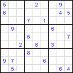 Судоку 9х9 #2720 трудный