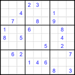 Судоку 9х9 #2721 трудный