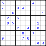 Судоку 9х9 #2722 трудный