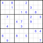 Судоку 9х9 #2723 трудный