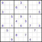 Судоку 9х9 #2724 трудный