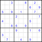 Судоку 9х9 #2725 трудный