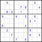 Судоку 9х9 #2729 трудный