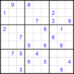 Судоку 9х9 #2730 трудный