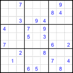 Судоку 9х9 #2626 очень трудный