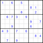 Судоку 9х9 #2632 очень трудный