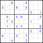 Судоку 9х9 #2634 очень трудный