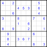 Судоку 9х9 #2636 очень трудный