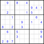 Судоку 9х9 #2637 очень трудный