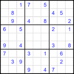 Судоку 9х9 #2639 очень трудный