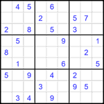 Судоку 9х9 #2640 очень трудный