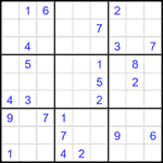 Судоку 9х9 #2641 очень трудный