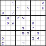 Судоку 9х9 #2642 очень трудный