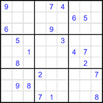 Судоку 9х9 #2644 очень трудный