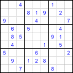 Судоку 9х9 #2649 очень трудный