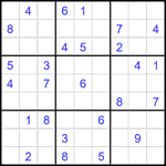 Судоку 9х9 #2650 очень трудный