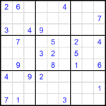 Судоку 9х9 #2652 очень трудный