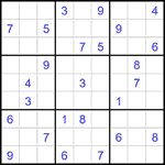 Судоку 9х9 #2653 очень трудный