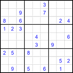 Судоку 9х9 #2654 очень трудный