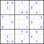 Судоку 9х9 #2655 очень трудный