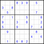 Судоку 9х9 #2658 очень трудный