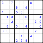Судоку 9х9 #2659 очень трудный