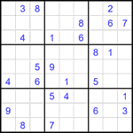 Судоку 9х9 #2662 очень трудный