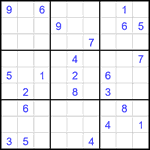 Судоку 9х9 #2664 очень трудный