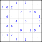 Судоку 9х9 #2665 очень трудный