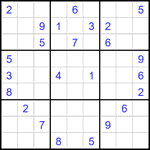 Судоку 9х9 #2666 очень трудный