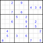 Судоку 9х9 #2668 очень трудный