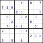 Судоку 9х9 #2671 очень трудный