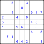 Судоку 9х9 #2675 очень трудный