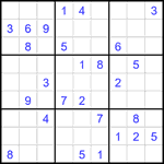 Судоку 9х9 #2676 очень трудный