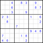 Судоку 9х9 #2677 очень трудный