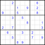 Судоку 9х9 #2683 очень трудный
