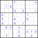 Судоку 9х9 #2684 очень трудный