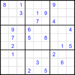 Судоку 9х9 #2685 очень трудный