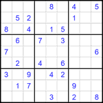 Судоку 9х9 #2686 очень трудный