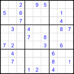 Судоку 9х9 #2692 очень трудный