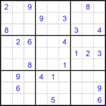 Судоку 9х9 #2693 очень трудный