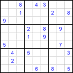 Судоку 9х9 #2697 очень трудный