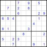 Судоку 9х9 #2698 очень трудный