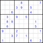 Судоку 9х9 #2702 очень трудный