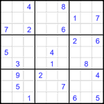 Судоку 9х9 #2708 очень трудный